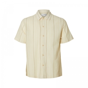 SLHREG-MIX SHIRT SS CLASSIC CA 178372002 Egret