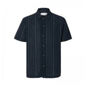 SLHREG-MIX SHIRT SS CLASSIC CA 179251002 Dark