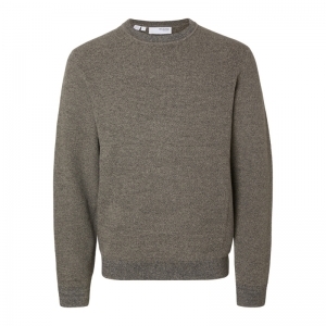 SLHROSS LS KNIT STRUCTURE CREW 180914003 Aspha