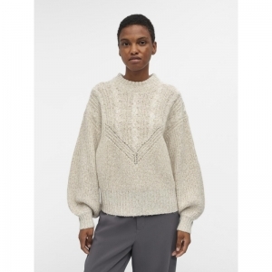 OBJNOVA STELLA CABLE KNIT PULL 183561001 Humus