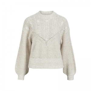 OBJNOVA STELLA CABLE KNIT PULL 183561001 Humus