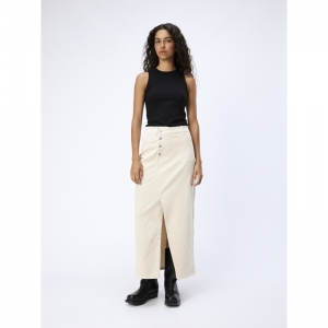 OBJLIVA HW LONG CORDUROY SKIRT 183539 Sandshel