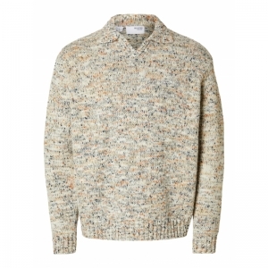 SLHCOLE LS KNIT RELAXED MULTI 211150001 Tofu/