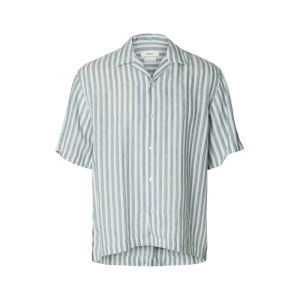 SLHRLXKYLIAN LINEN SS SHIRT RE 200631006 Blue