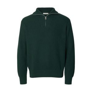 SLMDRY LS KNIT RLX HALF ZIP NO 181172 Pine Gro